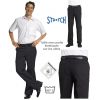 Pantalon homme noir, très confortable, Ceinture avec partie élastiquée, Stretch extensible