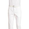 Pantalon blanc homme, satin de coton, peut bouillir à 95°C, sans pinces