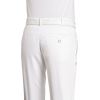 Pantalon blanc homme, satin de coton, peut bouillir à 95°C, sans pinces