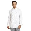 Veste de cuisine, manches longues, 100% coton, boutons boule