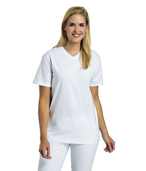 Tee-shirt pour hommes et femmes, Col V, 100% coton