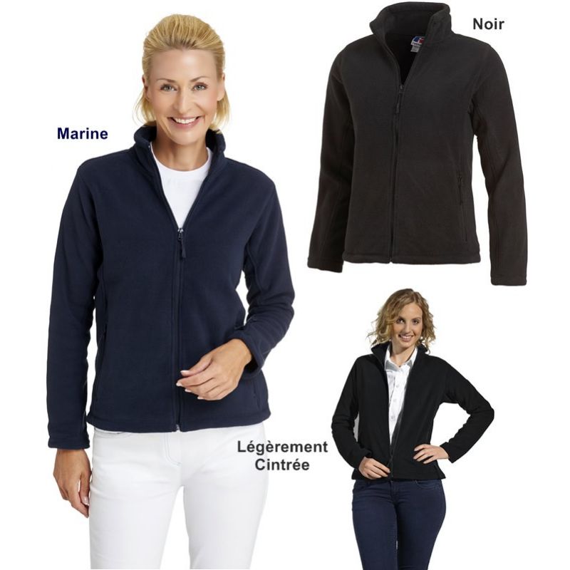 gilet polaire femme bleu marine