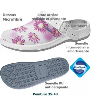 Chaussures de Travail, Blanc et Rose, Pointure 40.