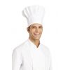 Toque cuisine Chef 280 mm de haut Bande velcro ajustable Blanc Coton