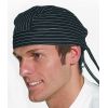 Bandana noir rayé blanc taille unique