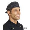 Bandana restauration, serveur, rayures noir et blanc, Lavable à 95°C