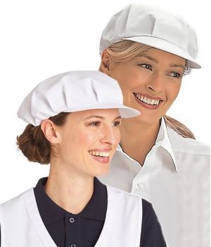 Casquette blanche avec bande élastique, taille universelle