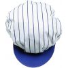 Casquette avec bande élastique, Blanc et Bleu roi