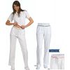 Pantalon blanc femme, Cordon à nouer, peu froissable, entretien facile