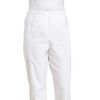 Pantalon blanc femme, Confort et Style, Taille élastiquée confortable, coton sergé