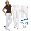 Pantalon Jean Femme Blanc, Tissu extensible robuste, Bouton et rivets assortis