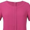 Chemisier Chic Manches Courtes couleur Fuschia