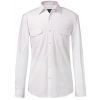 Chemise Homme, Épaulettes, Coupe Slim, Blanche, Manches longues