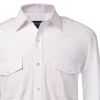 Chemise Homme, Épaulettes, Blanche, Manches longues