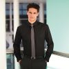 Chemise noire, Coupe Slim Fit, Manches longues, Polyester Coton