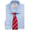 Chemise homme Manche longue Poche poitrine Bleue