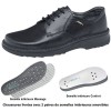 Chaussures Reflexor® homme, semelle massante, cousu main, Cuir, noir, à lacets