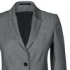 Veste Blazer Femme, Revers à pointe et col, Gris clair