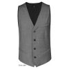 Gilet Homme, 4 boutons, Gris clair