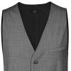 Gilet Homme, Stretch et Tissu, Gris clair