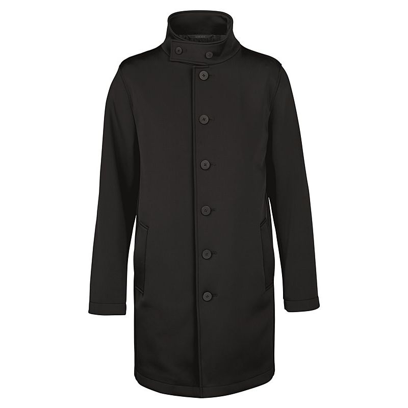 Manteau Softshell Homme, Noir, Col relevé, Très chic, 2 Manteau Softshell Homme, Noir, Col relevé, Très chic, 2