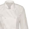 Veste pâtisserie femme blanche manches longues