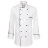 Veste de Cuisine Blanche avec Passepoil noir