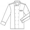 Veste de Cuisine Poche poitrine, Orifices ventilation, Dessin