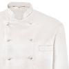 Veste cuisinier manches longues couleur blanc stretch