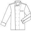 Schéma veste de cuisine manches longues Orifices de ventilation Stretch
