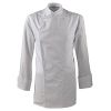 Veste de Cuisine avec bande Satin, Blanche