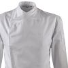 Veste de Cuisine avec bande Satin, Boutons pression masqués, Blanche