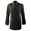 Veste de Cuisine avec bande Satin, Noire