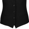 Gilet Barman Femme, Noir, 4 boutons, Gilet Serveuse