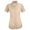 Chemisier manches courtes, Regular Fit, Entretien facile, Beige