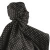 Foulard, Écharpe imprimée, Noir et Gris argent, 70 cm x 70 cm