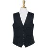 Gilet Noir de Costume Homme, 5 Boutons, Polyester et Laine