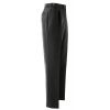 Pantalon Homme Noir à Pinces, 100% Laine, Ajustable à la taille