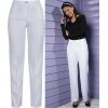 Pantalon blanc, élégant en 100% Polyester