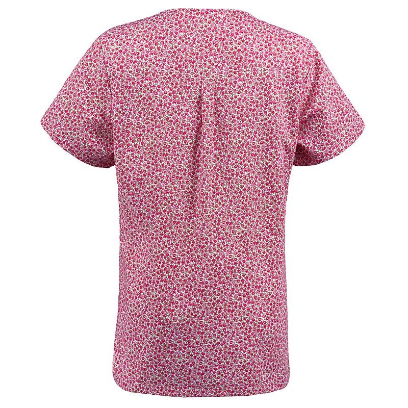 Tunique Femme Cuptacc Manche Courte Col V - Imprimé Fleuri Ou Uni