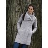 Manteau Irlandais femme laine mérinos Beige grisé chiné