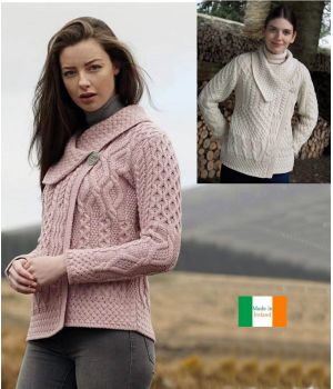 Chandail Pull Sweater Femme Irlandais Cardigan Veste xqpAfw1q