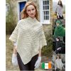 Cape poncho Irlandais, 100% Laine Mérinos extra douce