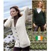 Cardigan Irlandais pour femme, Laine Mérinos extra douce