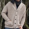 Veste Irlandaise Homme, Poches plaquées, Beige Chiné