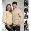 Pullover Irlandais, ras de cou, 100% pure laine vierge, pour homme et femme