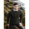 Pullover Irlandais Homme, Couleur Vert Chiné