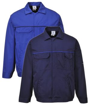 Veste travail, pression sous patte, polyester coton