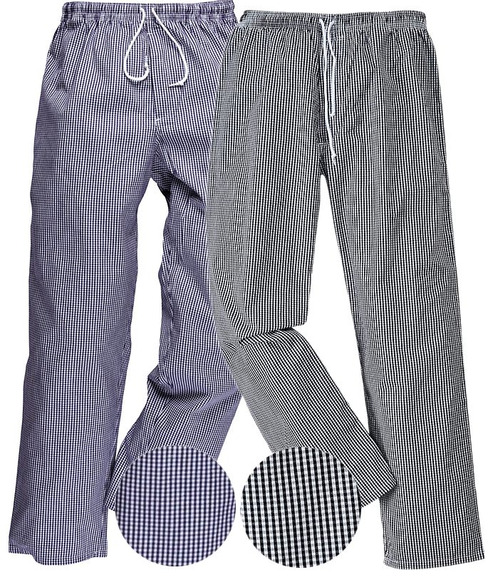 Pantalon de cuisine, Style Jogging, Taille élastiquée, Cordon de serrage