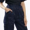 Pantalon travail femme, Bleu marine, Poches avec fermeture zip